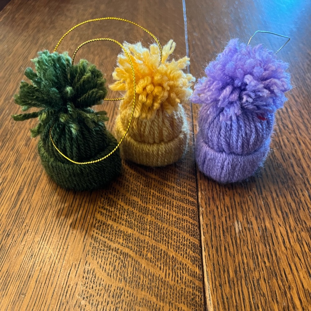 Set of Three Hat Ornaments